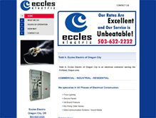 Tablet Screenshot of eccleselectric.com